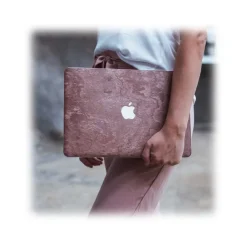 Woodcessories - Real Stone MacBook Cover - Antique White - MacBook 13 Pro Retina - Eco Skin Stone - Apple Logo - Avvenice^ Skin