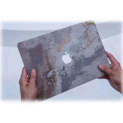 Woodcessories - Real Stone MacBook Cover - Antique White - MacBook 13 Pro Retina - Eco Skin Stone - Apple Logo - Avvenice^ Skin