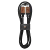 Woodcessories - Walnut / Black - Wooden USB C Cable 1.2 m - Eco Cable - Wooden Apple USB Lighting Cable - Avvenice^ Accessories