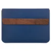 Woodcessories - Walnut / Blue Navy Leather / MacBook Bag - MacBook 13 Pro Ret - Eco Pouch Case - Wooden MacBook Bag - Avvenice