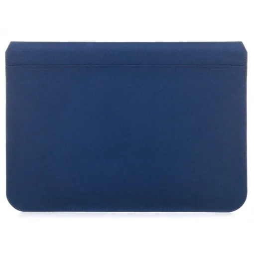 Woodcessories - Walnut / Blue Navy Leather / MacBook Bag - MacBook 13 Pro Ret - Eco Pouch Case - Wooden MacBook Bag - Avvenice