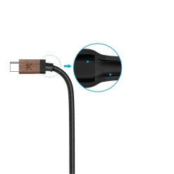 Woodcessories - Walnut / Black - Wooden USB C Cable 1.2 m - Eco Cable - Wooden Apple USB Lighting Cable - Avvenice^ Accessories