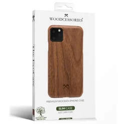 Woodcessories - Walnut / Cevlar Cover - iPhone 11 Pro - Wooden Cover - Eco Case - Ultra Slim - Cevlar Collection - Avvenice