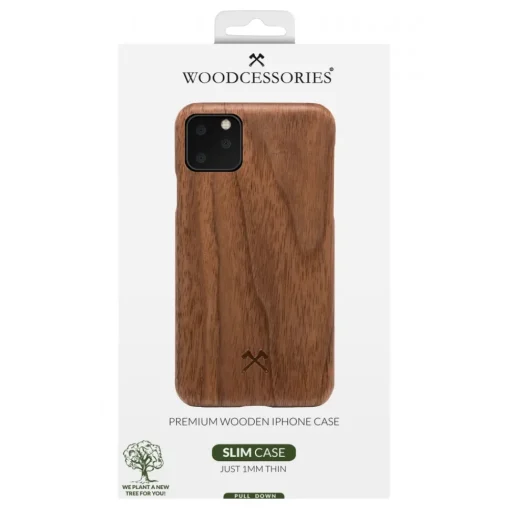 Woodcessories - Walnut / Cevlar Cover - iPhone 11 Pro - Wooden Cover - Eco Case - Ultra Slim - Cevlar Collection - Avvenice