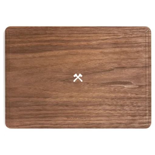 Woodcessories - Walnut / MacBook Skin Cover - MacBook 13 Air - Eco Skin - Axe Logo - Wooden MacBook Cover - Avvenice