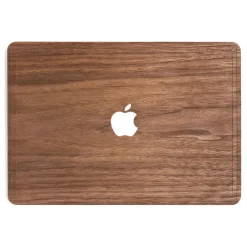 Woodcessories - Walnut / MacBook Skin Cover - MacBook 13 Pro Touchbar - Eco Skin - Apple Logo - Wooden MacBook Cover - Avvenice