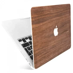 Woodcessories - Walnut / MacBook Skin Cover - MacBook 13 Pro - Eco Skin - Apple Logo - Wooden MacBook Cover - Avvenice