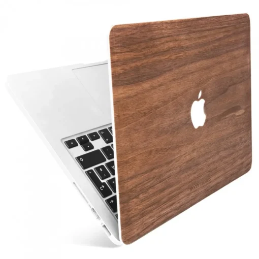 Woodcessories - Walnut / MacBook Skin Cover - MacBook 13 Pro - Eco Skin - Apple Logo - Wooden MacBook Cover - Avvenice