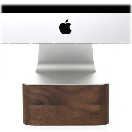 Woodcessories - Walnut / Premium Wooden iMac Stand - MacBook 27 - Eco Foot - Wooden MacBook Support - Avvenice^ Desk Supplies