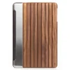 Woodcessories - Walnut / Silver Metal / Leather / Transclucent Hardcover - iPad Mini 1-3 - Flip Case - Eco Guard Metal & Wood - Avvenice^ Skin