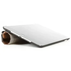 Woodcessories - Walnut / Silver Metal / Leather / Black Hardcover - iPad Mini 4 - Flip Case - Eco Guard Metal & Wood - Avvenice^ Skin