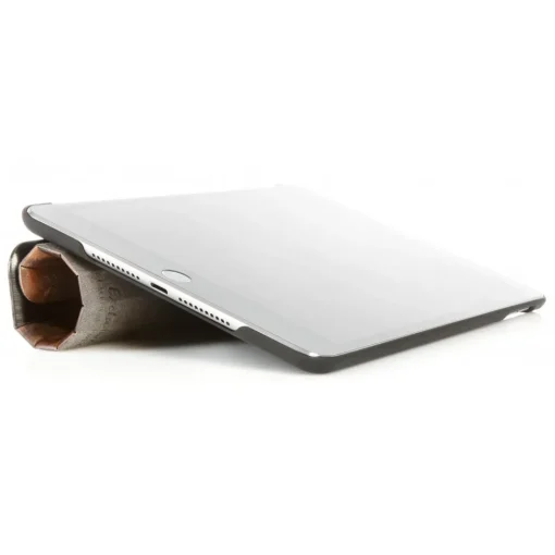 Woodcessories - Walnut / Silver Metal / Leather / Black Hardcover - iPad Mini 4 - Flip Case - Eco Guard Metal & Wood - Avvenice^ Skin