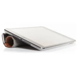 Woodcessories - Walnut / Silver Metal / Leather / Transclucent Hardcover - iPad Mini 1-3 - Flip Case - Eco Guard Metal & Wood - Avvenice^ Skin
