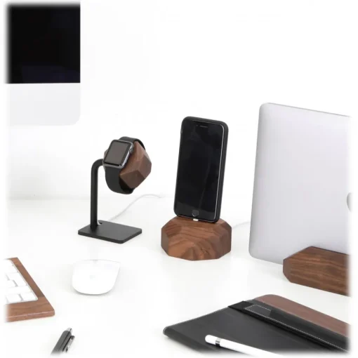 Woodcessories - Walnut / Wooden Apple Watch 1&2 Dock - Apple Watch - Eco Dock Watch - Wooden Apple Watch Support - Avvenice^ Desk Supplies