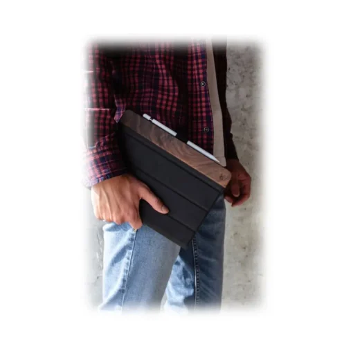 Woodcessories - Walnut and Leather Hard Cover - iPad Air 2 - Flip Case - Eco Flip Leather and Wood - Avvenice^ Skin