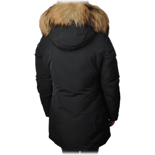 Woolrich - Arctic Parka with Hood and Contrasting Color Fur - Blue - Jacket - Luxury Exclusive Collection - Avvenice^ Jackets
