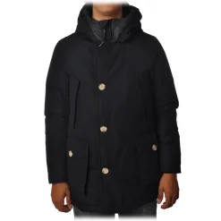 Woolrich - Artic Parka NF with Visible Contrast Buttons - Blue - Jacket - Luxury Exclusive Collection - Avvenice^ Jackets