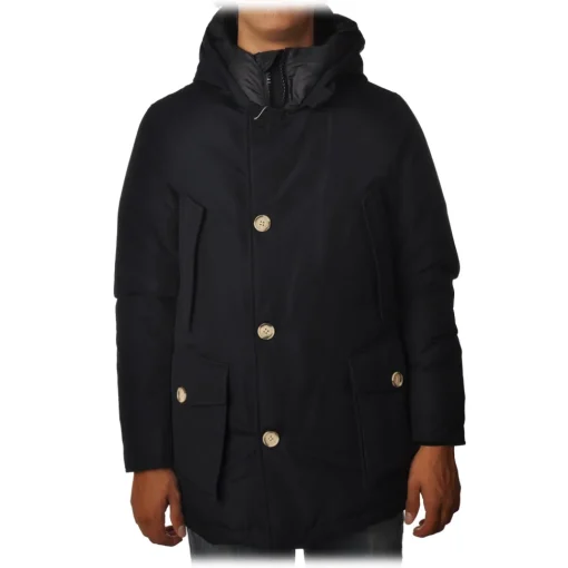 Woolrich - Artic Parka NF with Visible Contrast Buttons - Blue - Jacket - Luxury Exclusive Collection - Avvenice^ Jackets