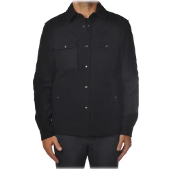 Woolrich - Double-Breasted Coat - Blue - Jacket - Luxury Exclusive Collection - Avvenice