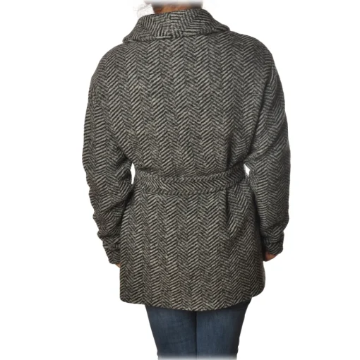 Woolrich - Double-Breasted Coat - Black - Jacket - Luxury Exclusive Collection - Avvenice^ Jackets