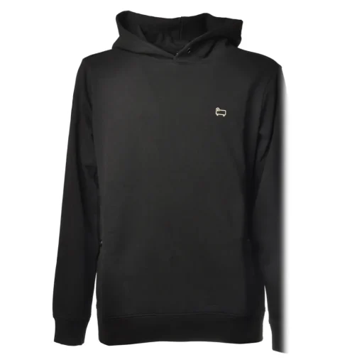 Woolrich - Hooded Sweatshirt with Logo - Black - Luxury Exclusive Collection - Avvenice^ Sweatshirts