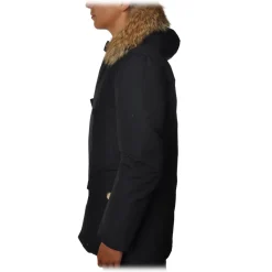 Woolrich - Long Artic Parka DF with Fur-trimmed Hood- Navy Blue - Jacket - Luxury Exclusive Collection - Avvenice^ Jackets