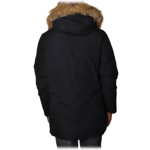 Woolrich - Long Artic Parka DF with Fur-trimmed Hood- Navy Blue - Jacket - Luxury Exclusive Collection - Avvenice^ Jackets