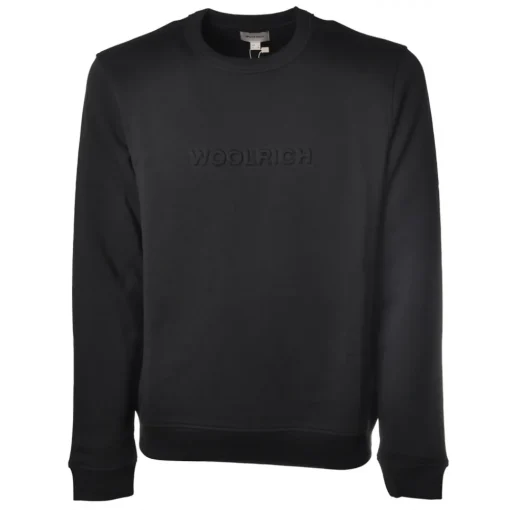 Woolrich - Long Sleeve Crewneck Sweatshirt - Blue - Luxury Exclusive Collection - Avvenice^ Sweatshirts