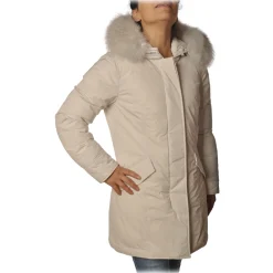 Woolrich - Luxury Arctic Parka With Fox Fur - White Stone - Jacket - Luxury Exclusive Collection - Avvenice^ Jackets