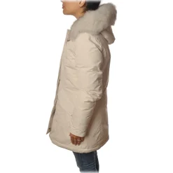 Woolrich - Luxury Arctic Parka With Fox Fur - White Stone - Jacket - Luxury Exclusive Collection - Avvenice^ Jackets