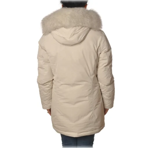 Woolrich - Luxury Arctic Parka With Fox Fur - White Stone - Jacket - Luxury Exclusive Collection - Avvenice^ Jackets