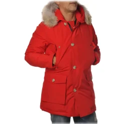 Woolrich - Parka With Detachable Fur - Red - Jacket - Luxury Exclusive Collection - Avvenice^ Jackets