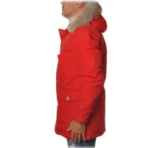 Woolrich - Parka With Detachable Fur - Red - Jacket - Luxury Exclusive Collection - Avvenice^ Jackets