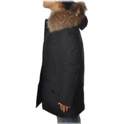 Woolrich - Parka With Detachable Fur - Blue - Jacket - Luxury Exclusive Collection - Avvenice^ Jackets