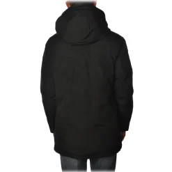 Woolrich - Parka with Hood and Contrast Buttons  - Black - Jacket - Luxury Exclusive Collection - Avvenice