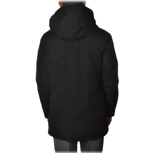 Woolrich - Parka with Hood and Contrast Buttons  - Black - Jacket - Luxury Exclusive Collection - Avvenice