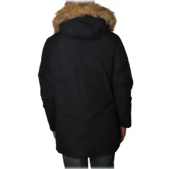 Woolrich - Parka with Hood and Contrast Buttons  - Blue - Jacket - Luxury Exclusive Collection - Avvenice^ Jackets