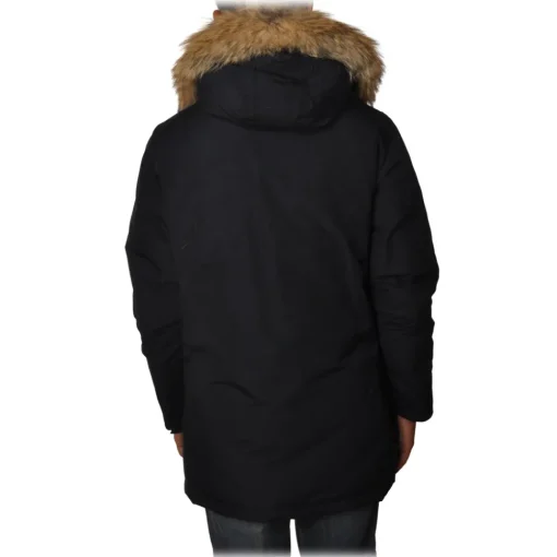 Woolrich - Parka with Hood and Contrast Buttons  - Blue - Jacket - Luxury Exclusive Collection - Avvenice^ Jackets