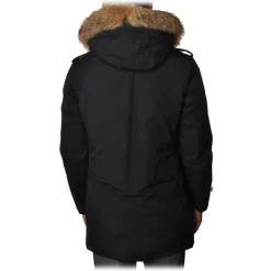 Woolrich - Polar Parka with Hood and Removable Fur - Blue - Jacket - Luxury Exclusive Collection - Avvenice^ Jackets