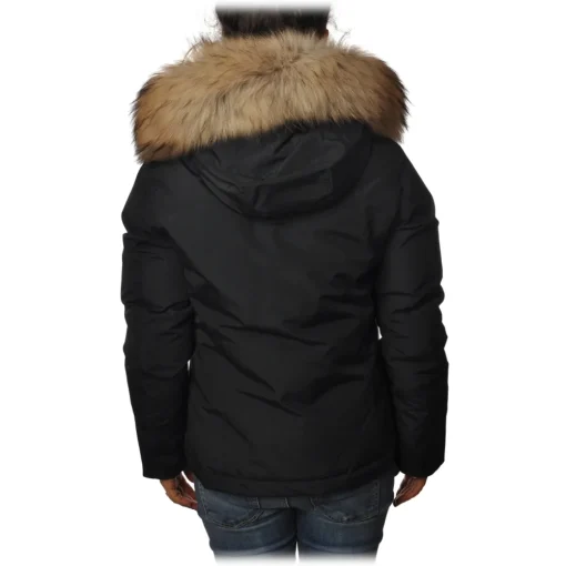 Woolrich - Short Down Artic PA Jacket with Removable Fur-trimmed Hood - Blue - Jacket - Luxury Exclusive Collection - Avvenice^ Jackets