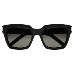 Yves Saint Laurent Eyewear Yves Saint Laurent - Bold SL1 Sunglasses with Square Thick Frames and Nylon Lenses - Black - Saint Laurent Eyewear - Avvenice