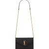 Yves Saint Laurent - Cassandre Envelope Chain Wallet in Grain De Poudre Leather - Black - Saint Laurent Exclusive Collection - Avvenice^ Bags