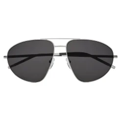 Yves Saint Laurent Eyewear Yves Saint Laurent - Classic SL 211 Sunglasses with Double Metal Bridge - Platinum - Saint Laurent Eyewear - Avvenice