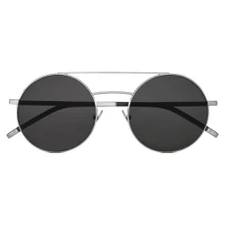 Yves Saint Laurent Eyewear Yves Saint Laurent - Classic SL 210 Round Sunglasses with Double Metal Bridge - Grey - Saint Laurent Eyewear - Avvenice