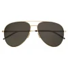 Yves Saint Laurent Eyewear Yves Saint Laurent - Classic SL 11 Folk Aviator Sunglasses with Double Metal Bridge - Gold - Saint Laurent Eyewear - Avvenice^ Sunglasses & Eyewear