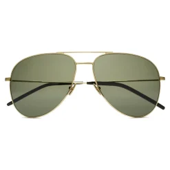 Yves Saint Laurent Eyewear Yves Saint Laurent - Classic SL 11 Aviator Sunglasses with Double Metal Bridge - Gold - Saint Laurent Eyewear - Avvenice
