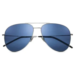 Yves Saint Laurent Eyewear Yves Saint Laurent - Classic SL 11 Aviator Sunglasses with Double Metal Bridge - Palladium - Saint Laurent Eyewear - Avvenice