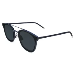 Yves Saint Laurent Eyewear Yves Saint Laurent - Classic SL 28 Metal Sunglasses with Rounded Square Frame - Blue - Saint Laurent Eyewear - Avvenice^ Sunglasses & Eyewear