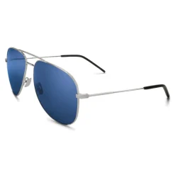 Yves Saint Laurent Eyewear Yves Saint Laurent - Classic SL 11 Aviator Sunglasses with Double Metal Bridge - Palladium - Saint Laurent Eyewear - Avvenice