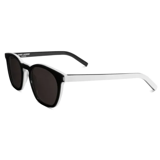 Yves Saint Laurent Eyewear Yves Saint Laurent - Classic SL 28 Sunglasses with Rounded Square Frame - Black White - Saint Laurent Eyewear - Avvenice